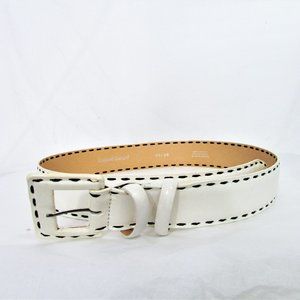 Richard Gampel ivory leather belt 36